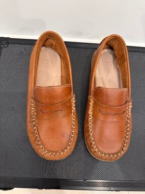 Elephantito Brown Leather Penny Loafers Boys Size 1